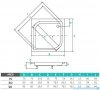 Piramida Ares Brodzik 70x70x15/25 kwadratowy średni #BAA-70-KW